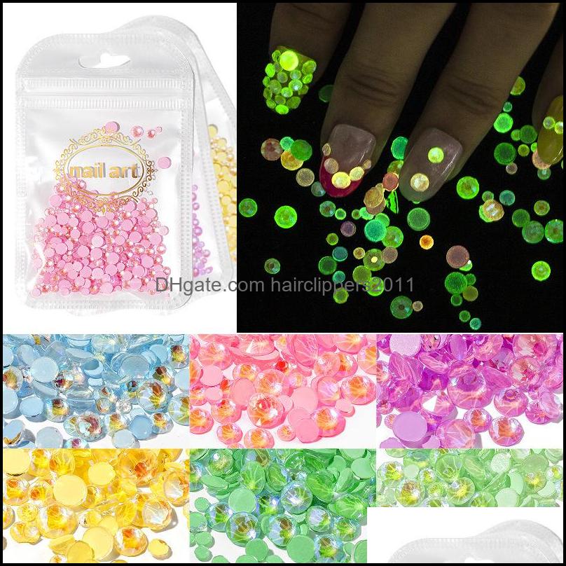 

Stickers Decals Nail Art Salon Health Beauty New Colorfl Flat Bottom Flame Gold Diamond Sticker Diy Charm Lable Letter For Nails Manicure, Multi