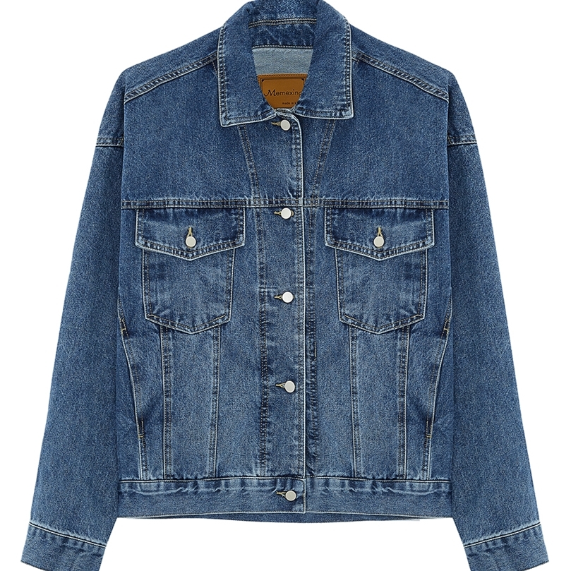 

Jeans Jacket Women Spring Coat Oversize Vintage Boyfriend Loose Denim Jacket Outerwear Fashion Autumn Chic Ladies Jackets 220816, Blue