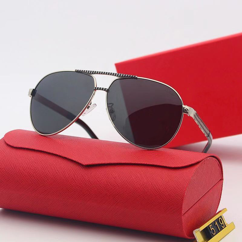 

luxury designer sunglasses Womens Mens Designer Premium Fashion Metal Oversized Sunglasses Retro Women Men 519
