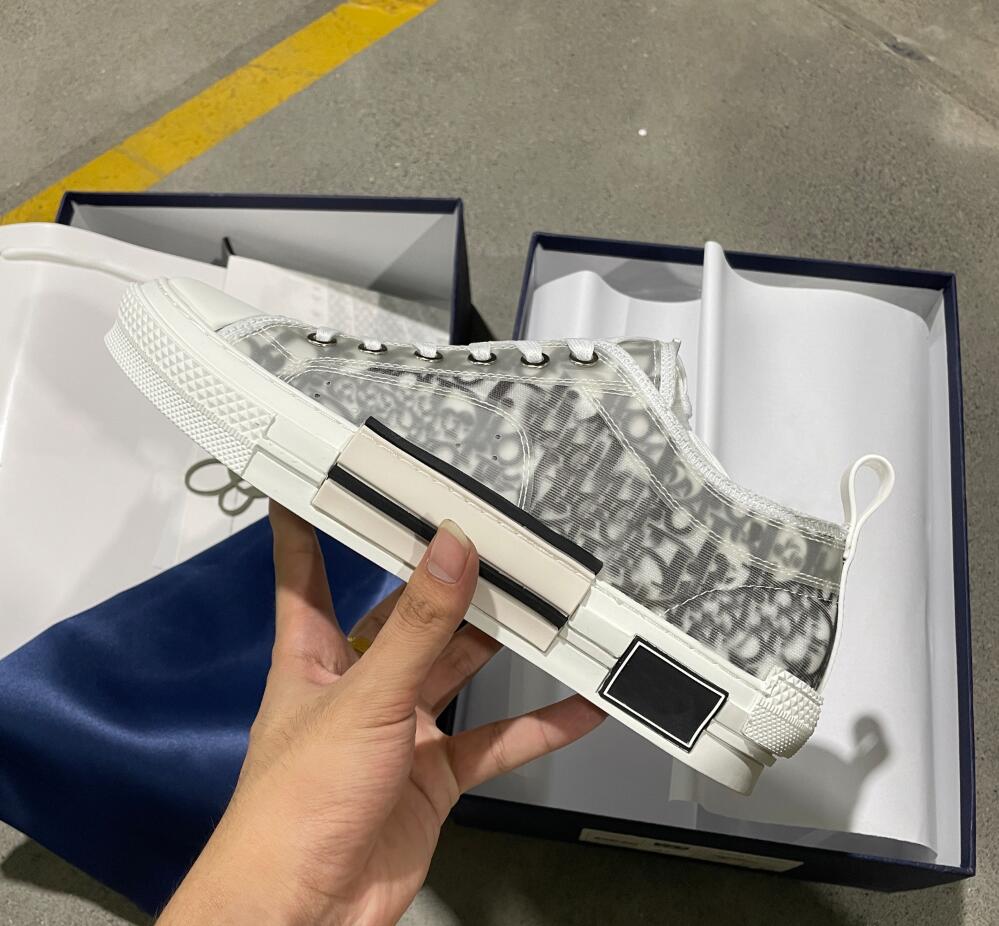 

Top Quality Designer B23 Shoes Oblique Technology Trainers Sneakers Men Women Fashion Breathable Outdoor Platform Flat Casual Trainer Sneaker size 35-46, Box