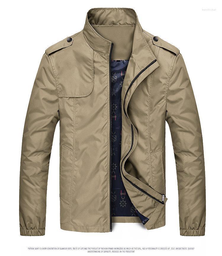 

Men's Trench Coats Autumn Men Fashion Loose Stand Collar Long Sleeve Water Proof Casual Male Plus Size Basic Design Thin Windbreaker Kend22, Sapphire blue