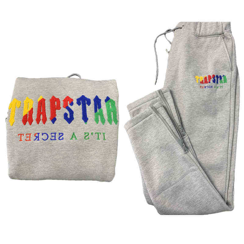 

2022 Men and Women Sweatshirt Plus Velvet Trapstar Jacket Hooded Vests High Quality Fabric Long Sportswear Baseball Hoodies Man Fashion, Black