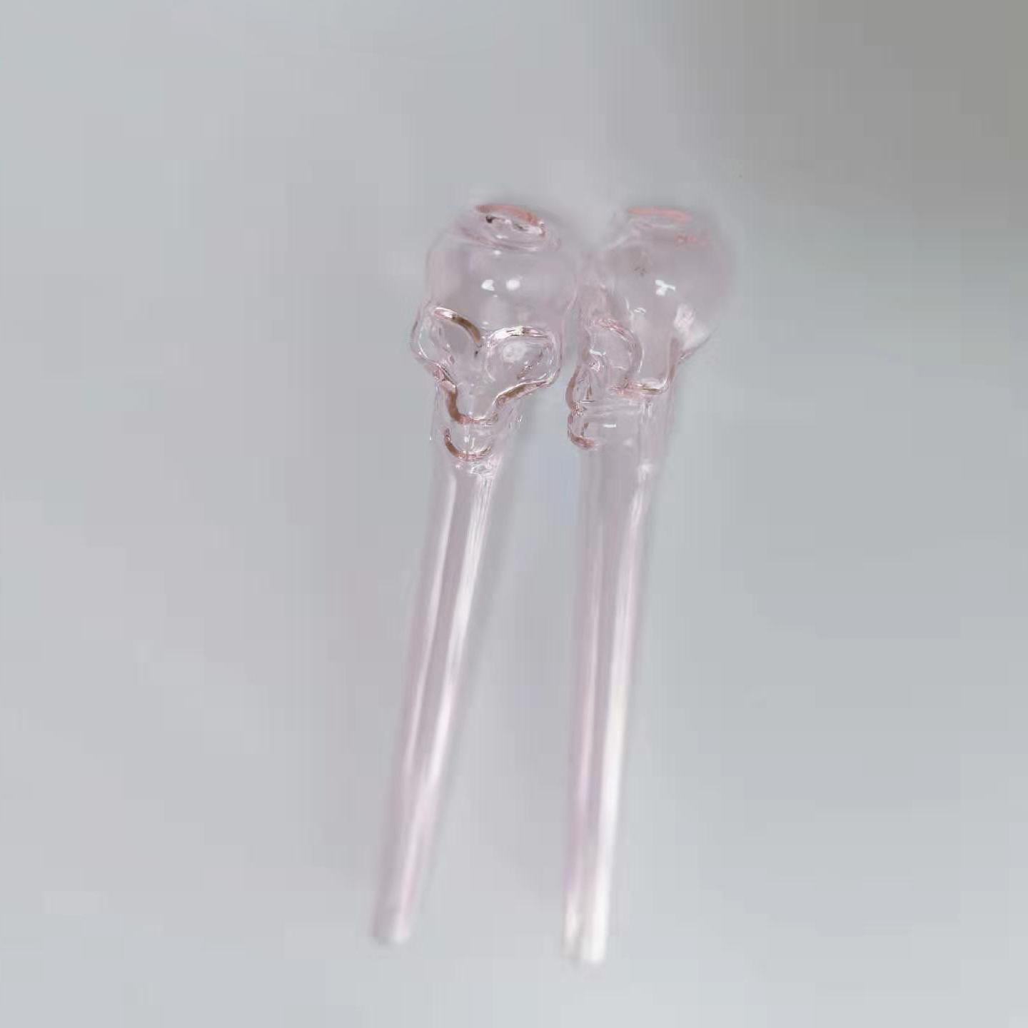 

4.7" Pink Skull pot glass oil burner pipe wax smoking hand pipes durable great tubes wholesale china