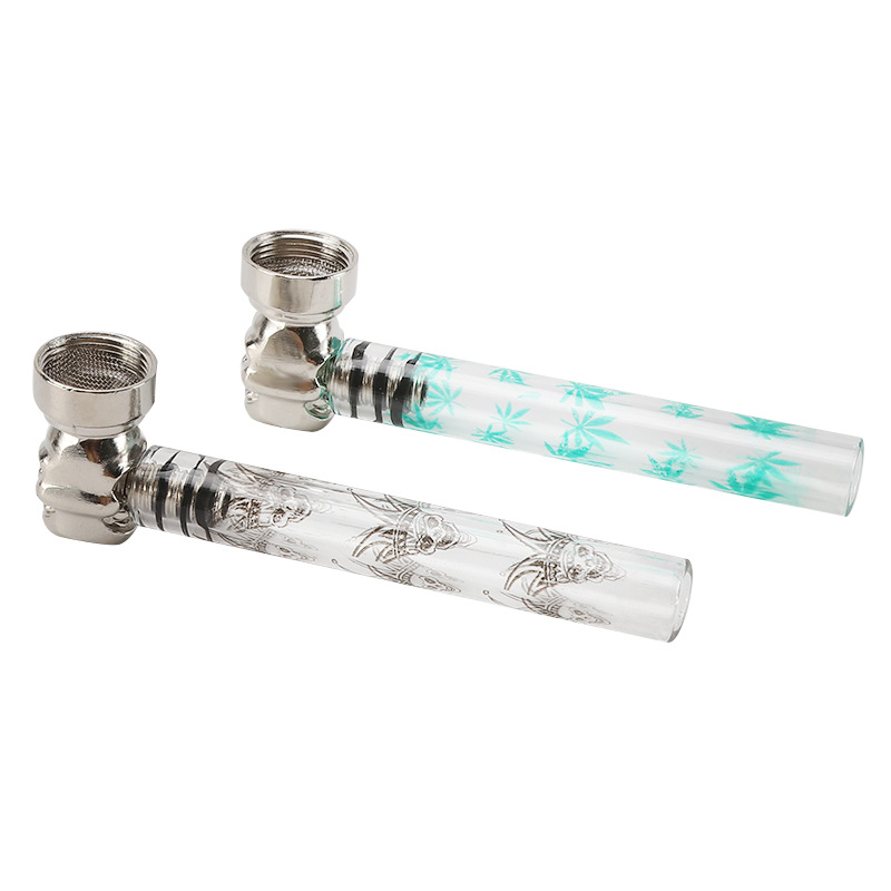 

Glass Smoking Pipe with grinder and filer small hand spoon pipes for tobacco dry herb water pipe