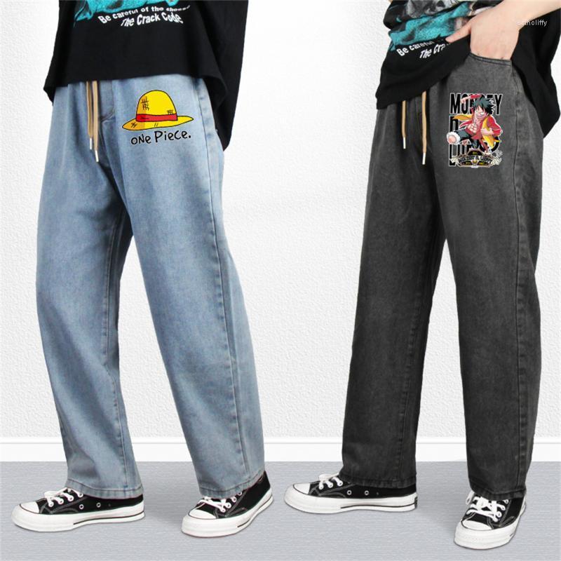 

Men's Jeans Anime ONE PIECE Logo Long Trousers Teenagers' Casual Pant Boys Girls Cowboy Pants Cosplay GiftsMen's Heat22, 14