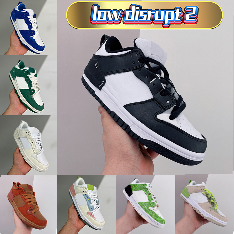 

Top quality low disrupt 2 mens designer casual shoes Hyper Royal Phantom University Blue Snakeskin black Green Desert Bronze Panda Easter Pastel men women Sneakers, Shoe box