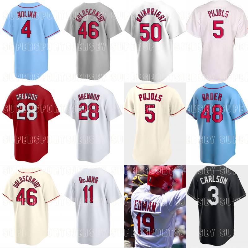 

Paul Goldschmidt Cardinal Baseball Jersey Jerseys 28 Nolan Arenado 4 Yadier Molina Dylan Carlson 5 Albert Pujols Paul DeJong Wainwright Ryan Helsley 1, Style as picture
