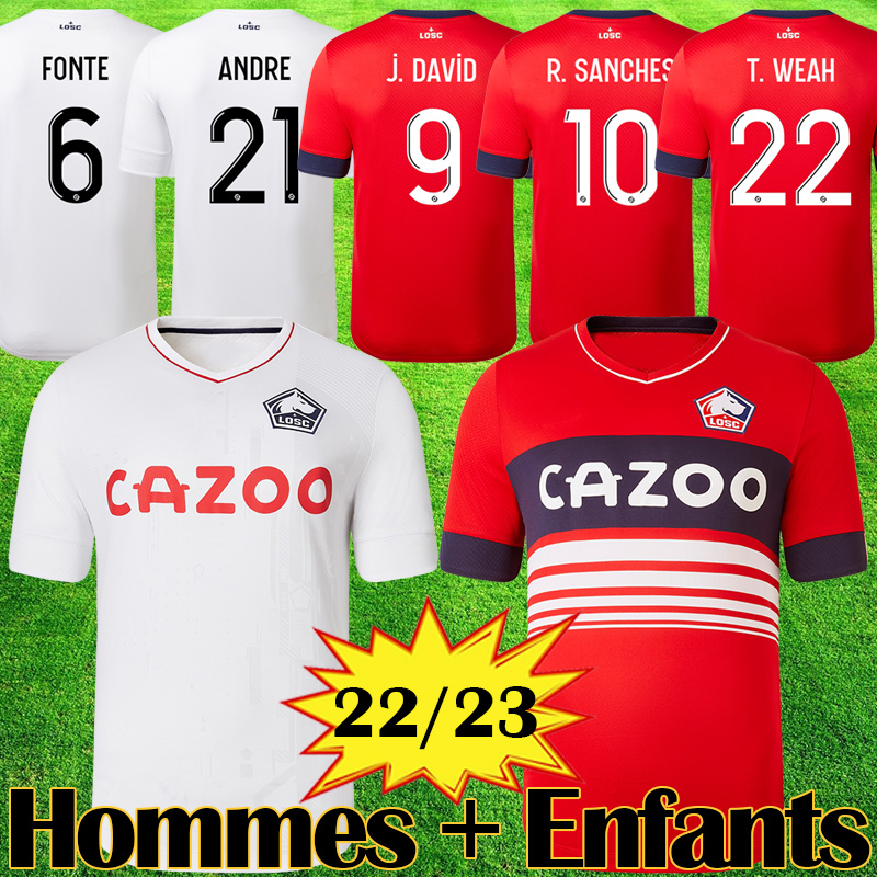 

LOSC Lille 2022 2023 soccer jerseys BURAK J DAVID FONTE BAMBA YAZICI football shirt 22 23 Lille Olympique R. SANCHES 10 maillot Adult Kids Kit ZHEGROVA, Kids home