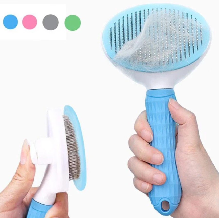 

Dog Hair Removal Comb Grooming Cat Flea Com Pet Products Pet Comb Cats Comb for Dogs Grooming Tool Automatic Hair Brush Trimmer, As pic