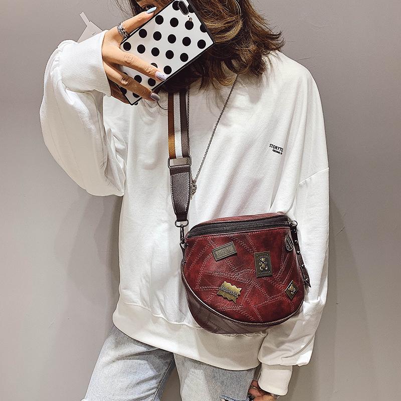 

Evening Bags Vintage Medal Crossbody For Women Soft Leather Shoulder Bag Ladies Messenger Casual Bucket Saddle Bolsa Feminina