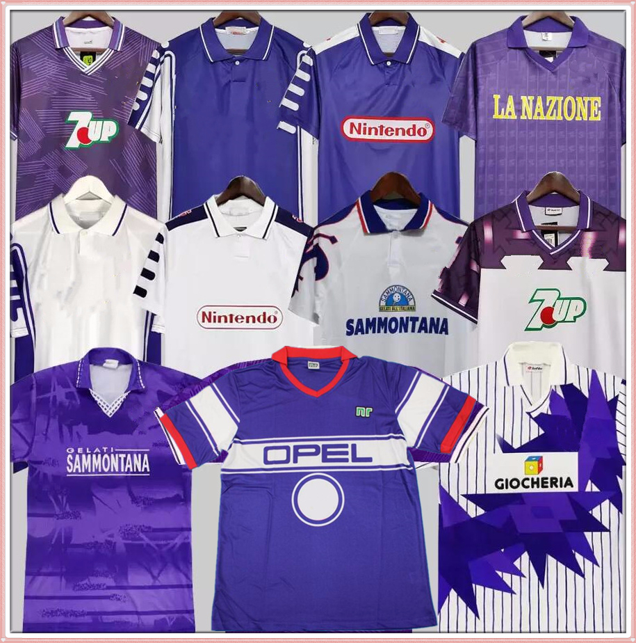 

8485 Retro Soccer Jerseys EDMUNDO BATISTUTA RUI COSTA BIGICA WITSEL Football Shirt Camisas de Futebol 89 90 91 92 93 94 95 96 97 98 99 00 calcio sport, 91/92 away
