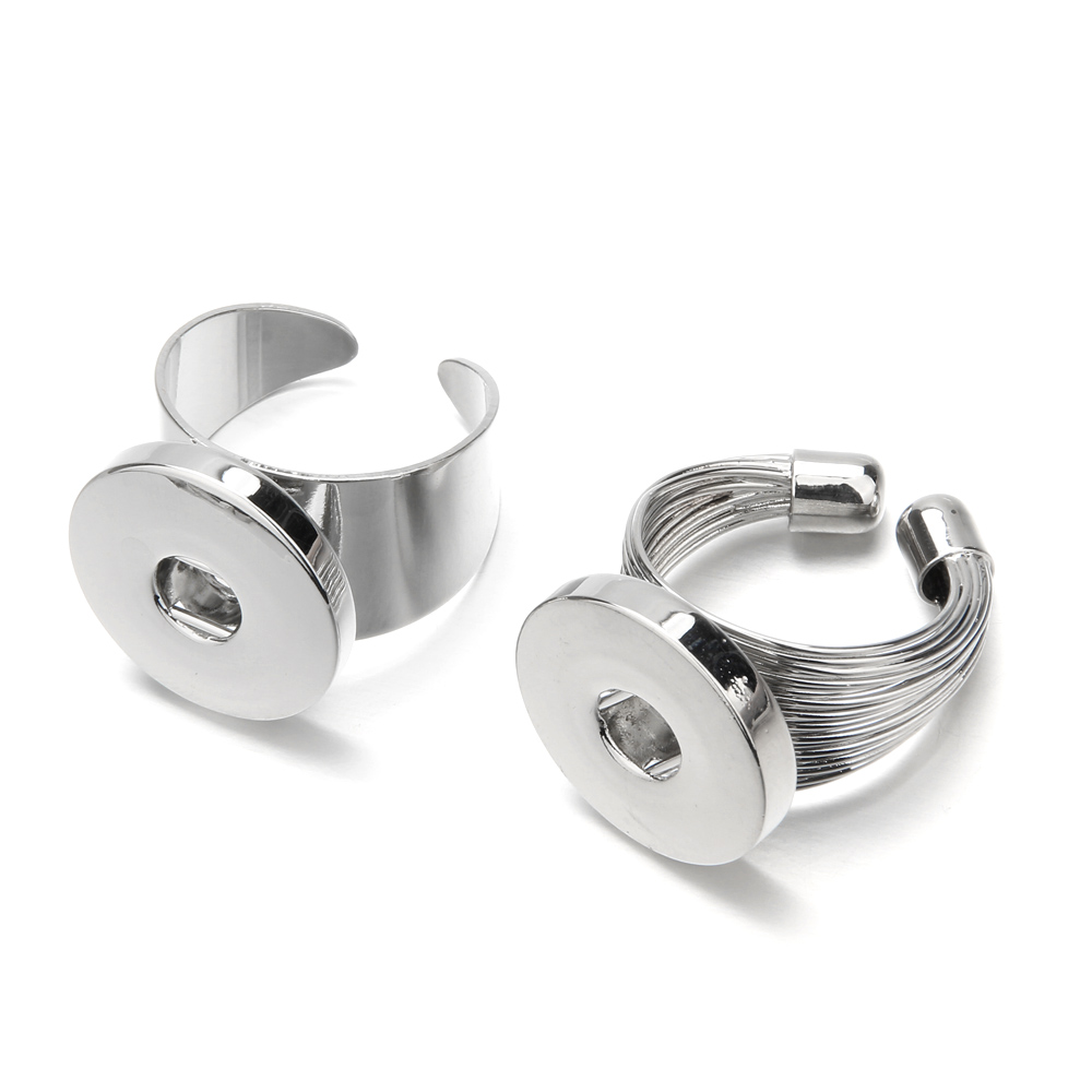 

18mm Snap Button open Ring 18mm Snaps Buttons Rings For Women Jewelry