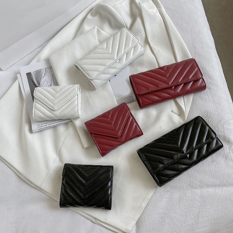 

Fashion Style Long Wallet Purse Folding Buckle Wallet Zipper Mobile Phone Bag High Capacity Wallets Leather For Women