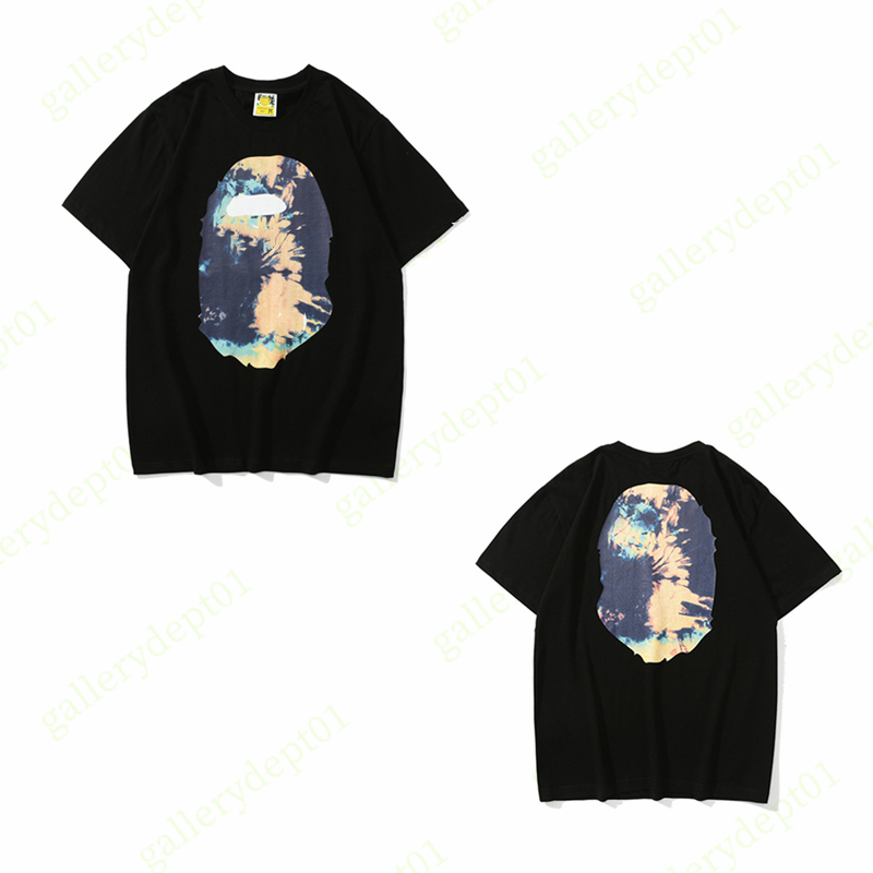 

mens tshirt designer t shirt women graffiti clothes graphic tees co-branded letters t-shirt breathable camouflage stars Shark luminous colorful cotton t shirts, 1pcs button