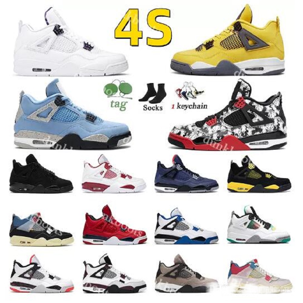 

Jumpman 4 Men Basketball Shoes 4s University Blue Black Cat Cactus Women Oreo Jack Sneakers Sail Kaws Purple Metallic Bred Designers Trainers Outdoor Eur 36-47, # 15