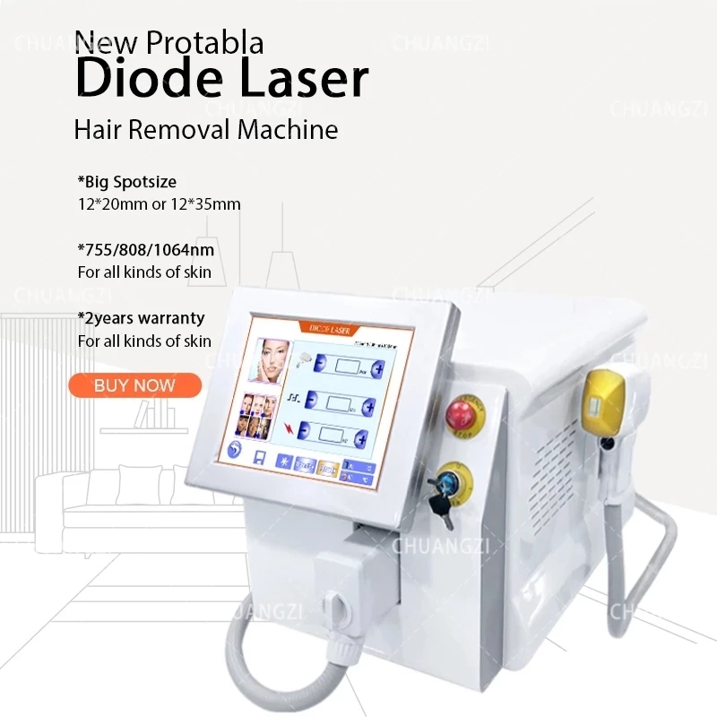 

Beauty Items New 808nm Diode Laser Machine Skin Rejuvenation Fast Hair Removal for all Skin Colors 20millions Shots OEM LOGO