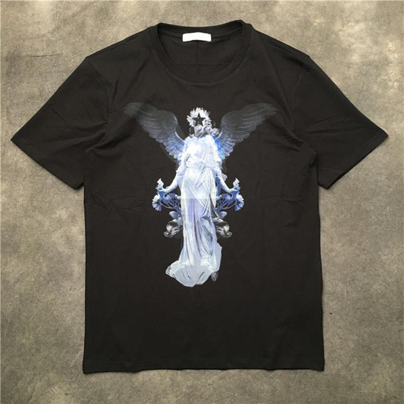 

20SS Fashion New Mens T Shirt Men Women High Quality Short Sleeves Fashion Couples Cotton Printing Black T Shirt278O