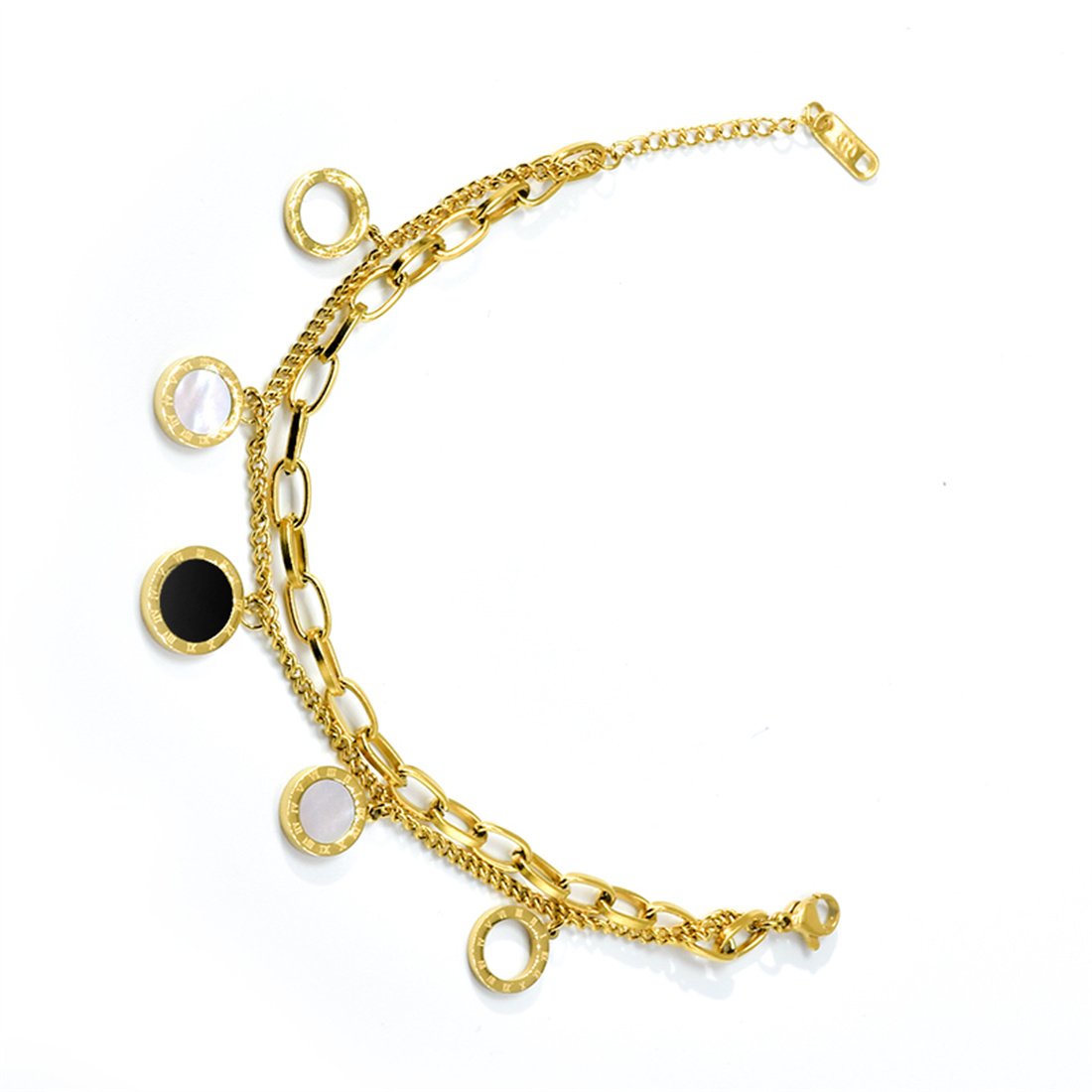 

Bracelets for Women Lady Bangle Roman Numerals Luxury Bracelet Designers Titanium Steel Bracelet Stone Fashion Popular Hand Accessories African Jewelry Dubai