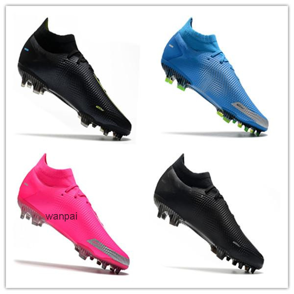 

2021 new men Elite soccer cleats Phantom GT FG soccer shoes Dynamic Fit High-top waterproof full knitted black original football boots