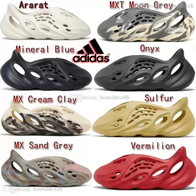 

Adidas Yeezy Foam Runner Sandals Ararat Mineral Blue MX Cream Clay Sand Grey MXT Moon Grey Onyx Sulfur Vermilion with original box, 05