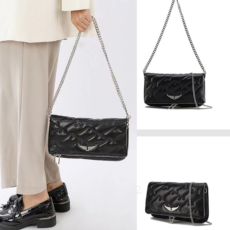 

Real Leather Crossbody Bag Women Shoulder s Fashion Diamond Wings Handbag Luxury ToteZadig Et Voltaire, Only extra shipping