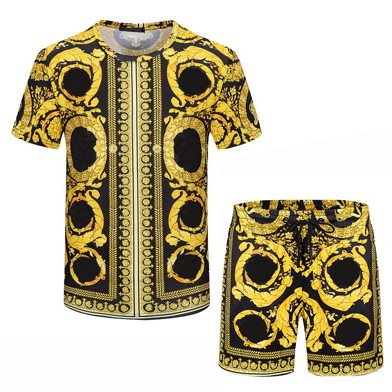 

22ss Mens Fashion Tracksuits Summer T Shirts + Shorts Clothing Sets with Letters Casual Streetwear Trend Suits Men Breathable Tees Pants, Clear