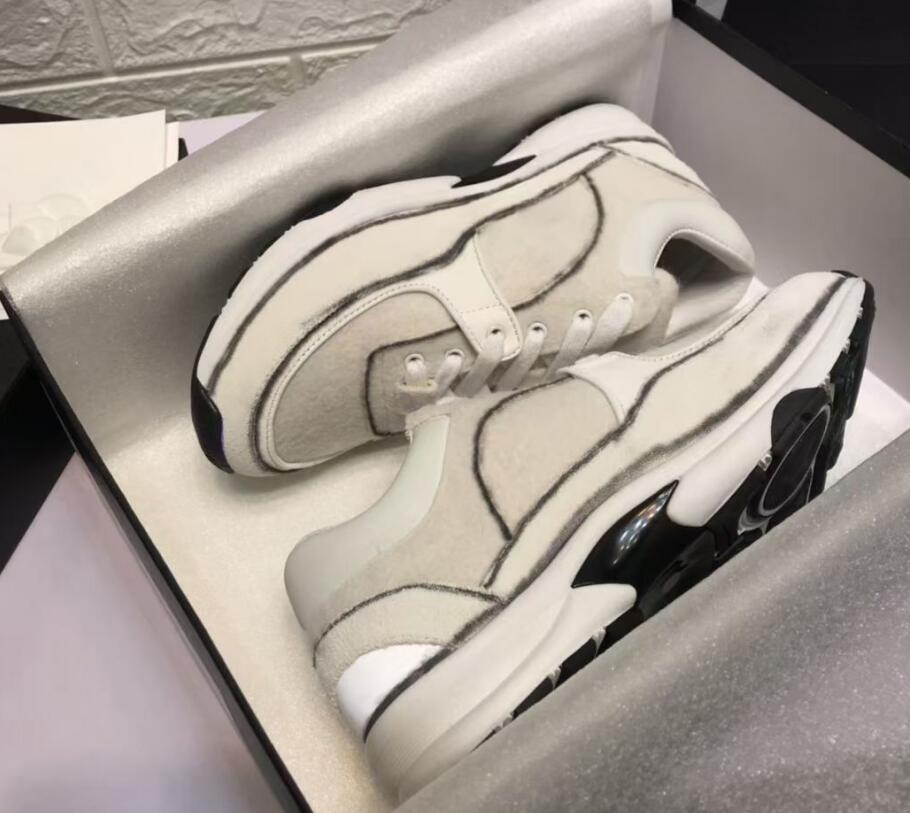 

2022 Designer luxury sneakers men women shoes reflective casual shoes ladys party velvet calfskin mixed fiber top qualityladys, Box