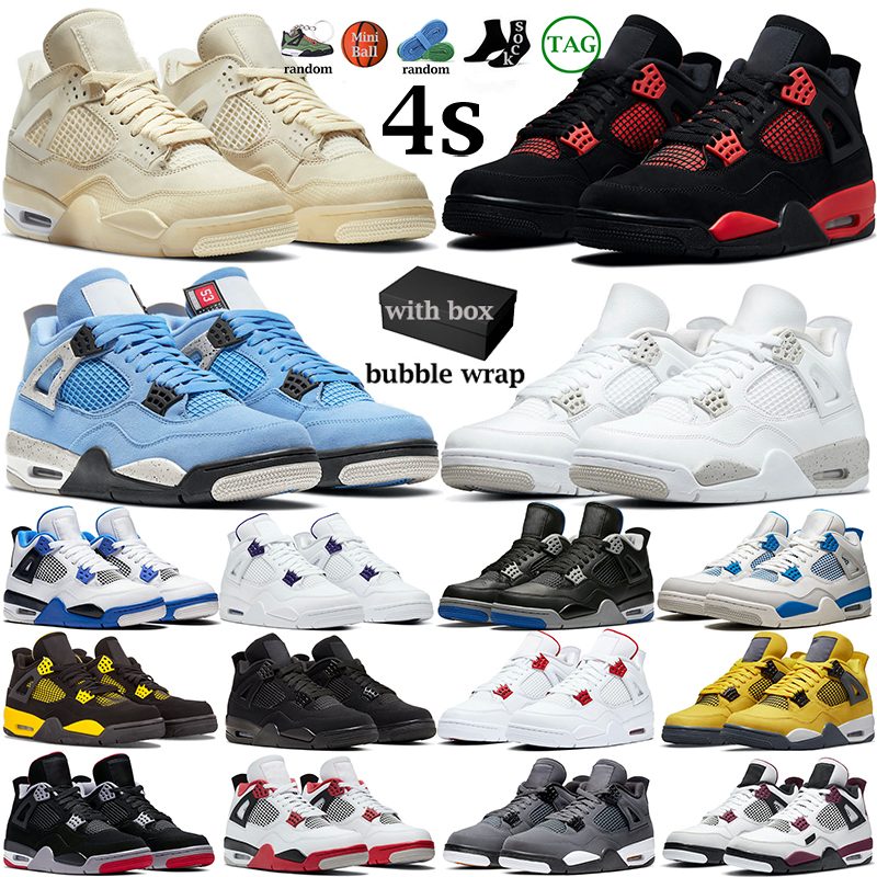 

Shoes 4s men women basketball 4 Sail Red Thunder University Blue Black Cat White Oreo bred Cool Grey Infrared Pure Money Royalty mens