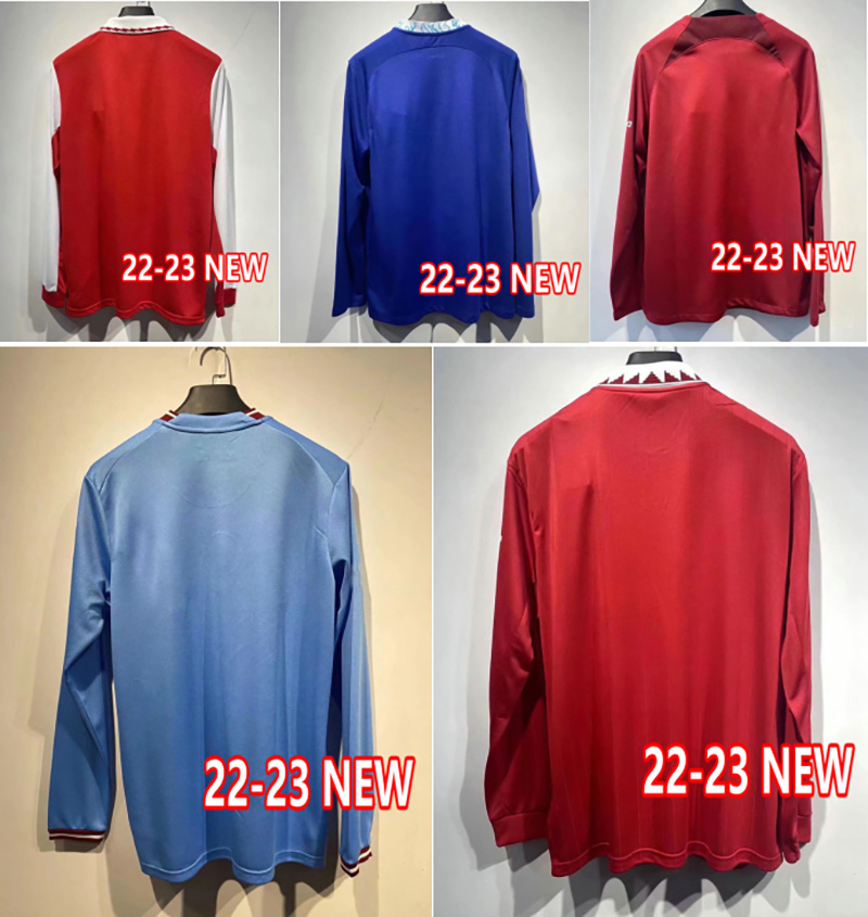 

2022 2023 soccer jerseys long sleeves 22 23 DARWIN Rashford maillots de futol Benzema Modric mahrez Bernardo FODEN camesitas Mount Ziyech PEDRI football shirt mykit, 22-23 gunners long