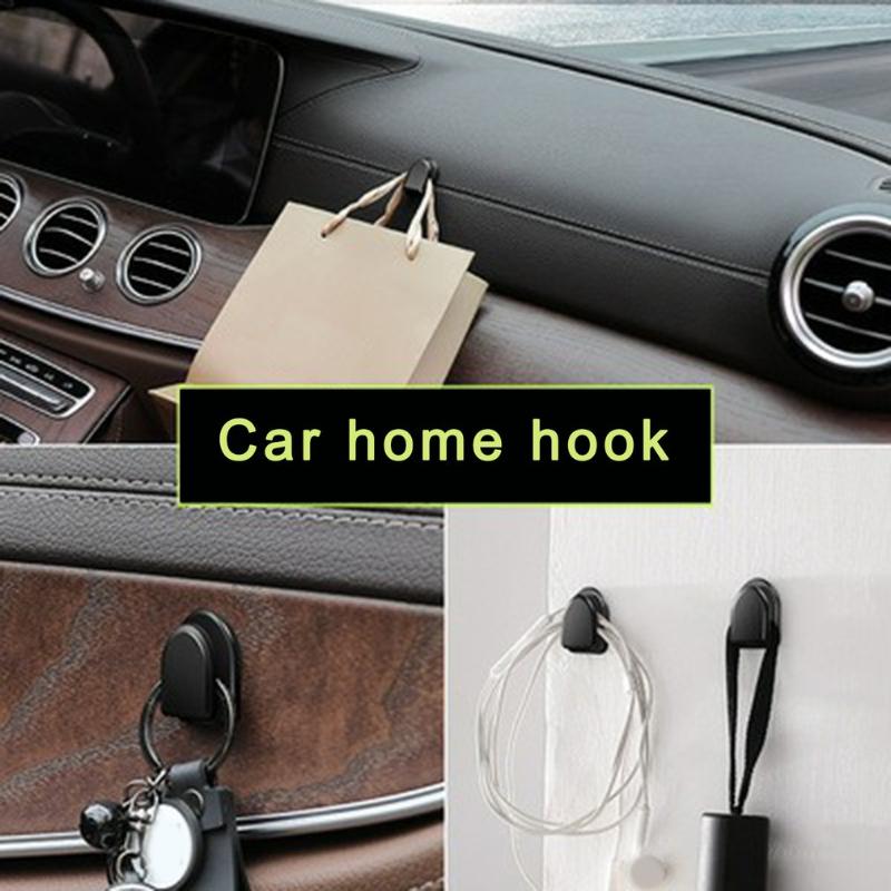 

Interior Decorations 4/8Pcs Car Hooks Organizer Storage For USB Cable Headphone Key Self Adhesive Wall Hook Hanger Auto Fastener ClipInterio