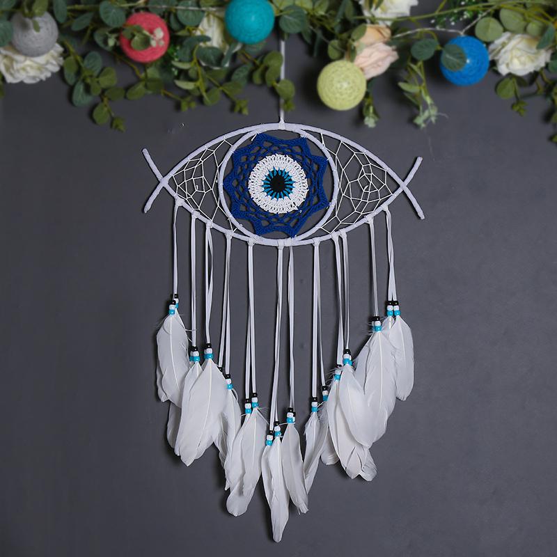 

Decorative Objects & Figurines Bright Dream Catcher Room Decoration Wind Chime Evil Eye Home Ornaments Large Wall Big Size Dreamcatcher Deco