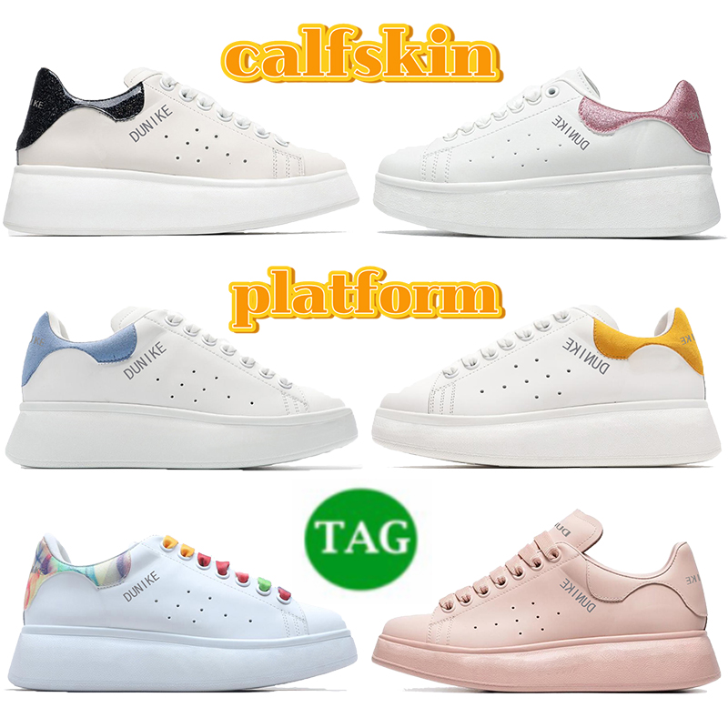 

Luxury calfskin platform casual shoes men women designer Sneaker white black Shock Pink Worker Blue grey Velvet light gold silver sequin multi-color top sneakers, Shoe box