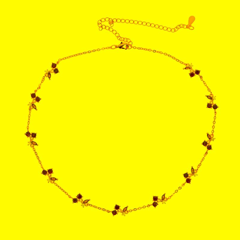 

Chains Cute Lovely Delicate Fruit Design Fashion Women Girl Jewelry Red Green Cz Cherry Charm Link Chain Choker NecklaceChains