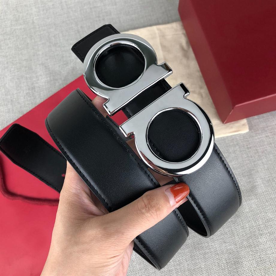 

High quality Womens Mens Designer Belt Golden and Silver buckle belts sports leisure fashion women Waistband Width 3.4cm with box2968, Width 3.4cm with gift box