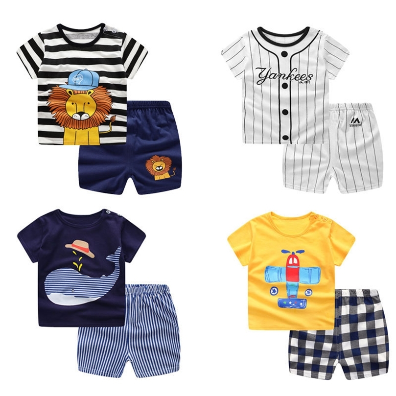2026 New Cartoon Baby Sets Toddler cologne Kids Sport Clothing Children Clothes Boys perfume Girls Summer T Shirts+Shorts Costumes 220507 Designer