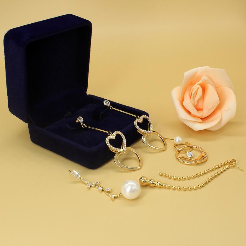 

Dangle & Chandelier Elegant Romantic Imitation Pearl Multi Styles Cubic Zirconia Heart Shaped Earrings For Women Lady's Fashion Jewelry
