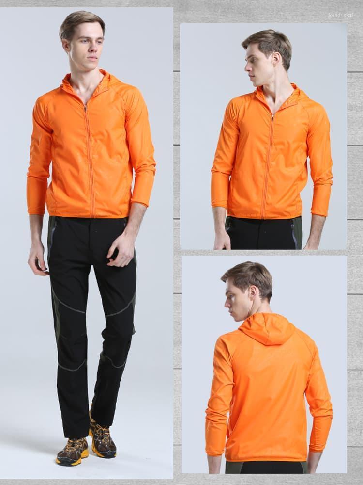

Men's Trench Coats Pocket Quick-drying Cycling Running Camping Breathable Shirt Unisex Sunscreen Outdoor Sports Jacket Anti-ultraviolet Wind, White
