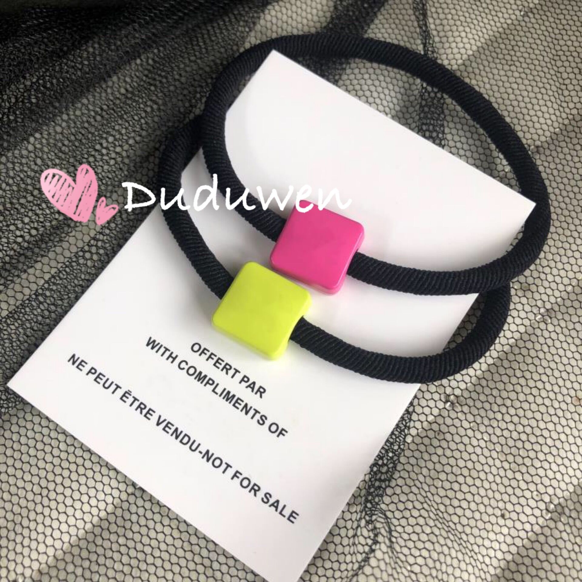 

classical summer color acrylic block engraved C elasitc band fashion hairtie classic hairrope party gift hair rope collection accessories