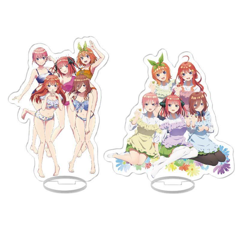 

Keychains Anime The Quintessential Quintuplets Acrylic Figure Nakano Ichika Nino Miku Yotsuba Itsuki Stand Model Plate Desk Decor Prop