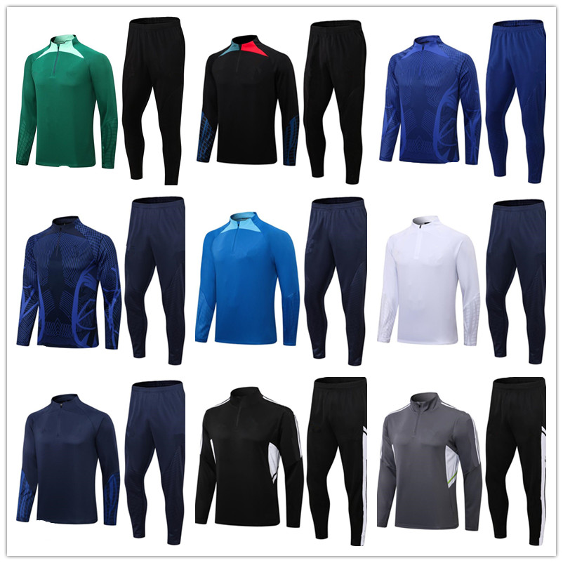 

French Football Tracksuit jogging 2022 Men soccer training suit 2122 23 survetement foot Français