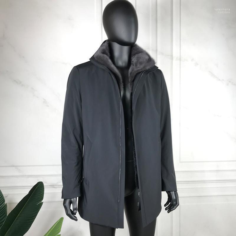 

Men's Down & Parkas Natural Coat Parka Men Winter Real Jacket Warm Thick Outwear Plus Size Coats Fashion Casual Overcoats Kare22