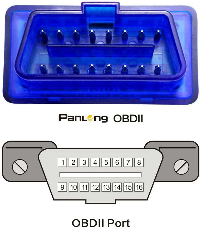 

Panlong Bluetooth OBD2 OBDII Car Diagnostic Scanner Code Reader Check Engine Light for Android - Compatible with Torque Pro