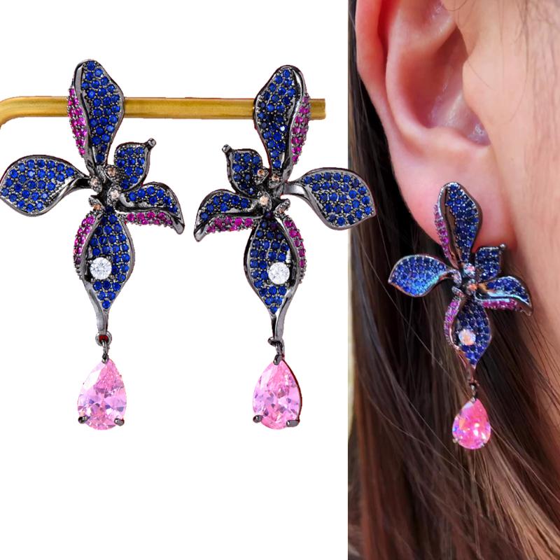 

Dangle & Chandelier Missvikki Luxury Trendy Charm Pendant Earrings For Women Girl Daily Fashion Party Cubic Zircon Bridal Wedding JewelryDan