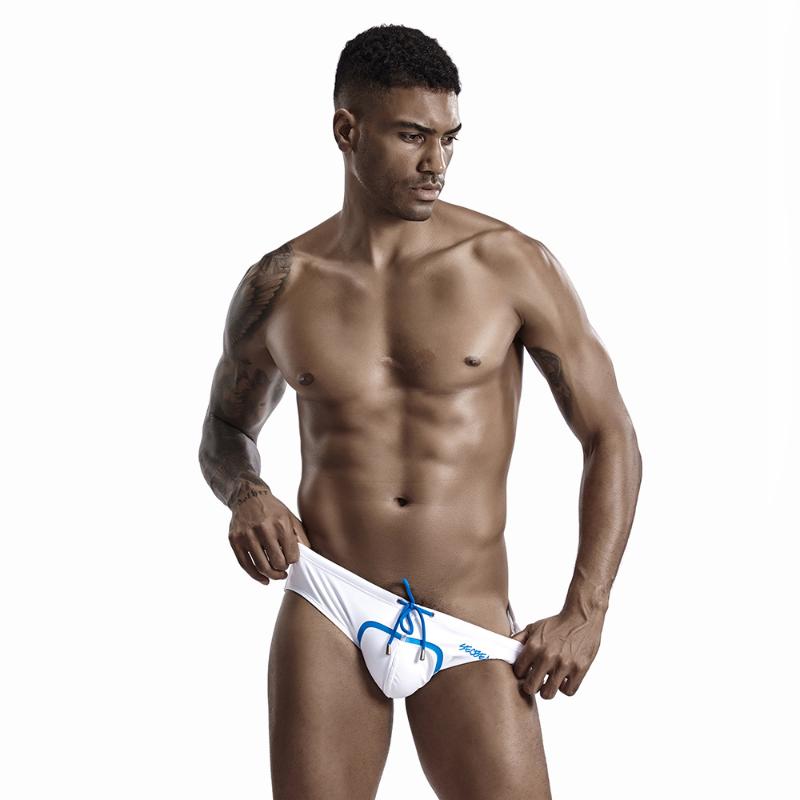 

Men's Shorts B38 Sexy Black White Low Waist Tight Men Swimwear Summer Beach Swimming Surf Bikinis Swim Trunk Briefs SwimsuitsMen's