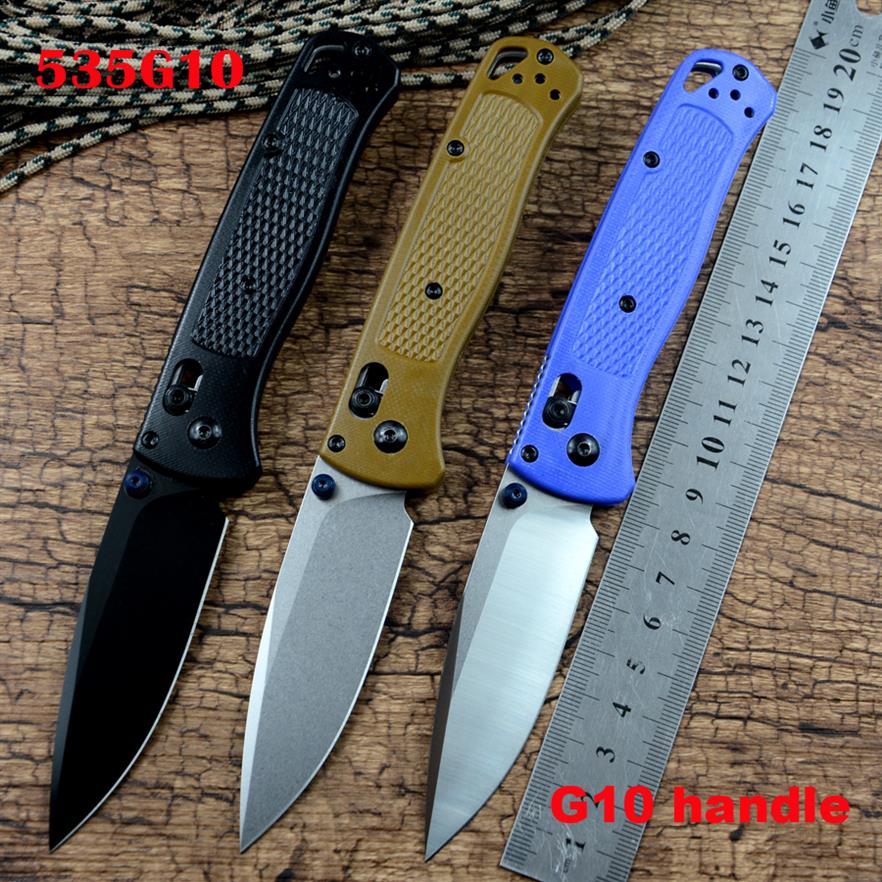 

535 G10 Pocket Folding Knife Survival 440 Blade 3 Colors G10 Handle with Pocket clip for Outdoor Daily hunting EDC266V