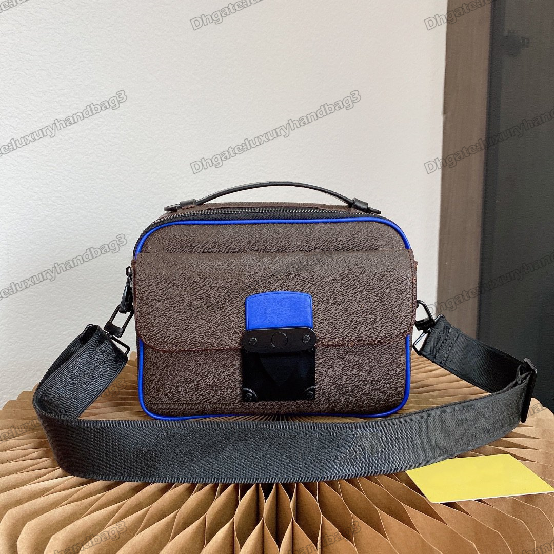 

2022 S LOCK Mens Designer Messenger Bag Black Embossed Monograms Shoulder Courier Handbag Designers Luxurys Cross body Purse Wallets M45863