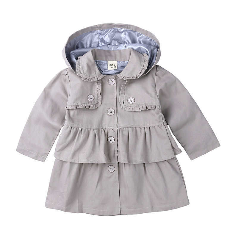 

childrens Trench Baby Girls clothing girl Coat Kids Jacket Clothes Spring Trench Wind Dust Outerwear, Beige