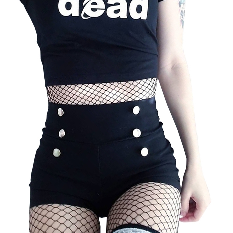 

Summer Fashion Sexy Women Slim High Waist Shorts Shorts Casual Solid Skinny Side Zipper Button Tumblr Hipster Shorts Y200403, Black