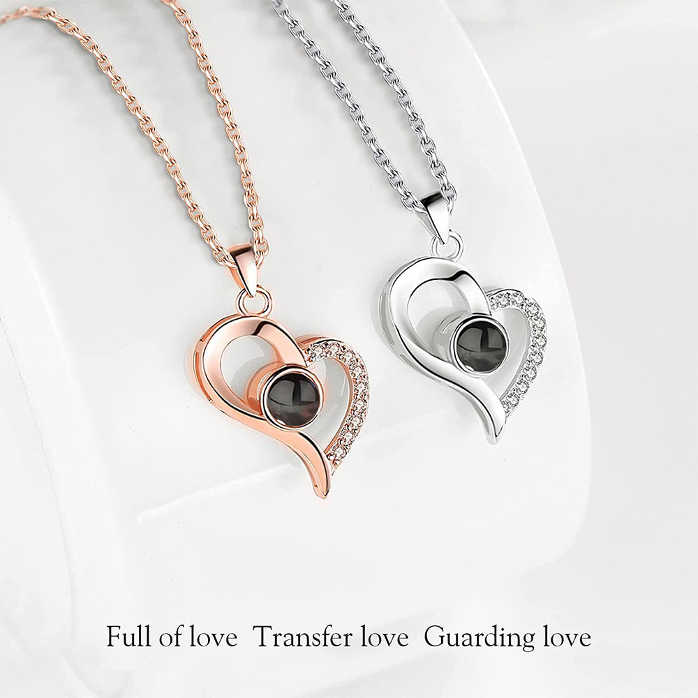 

925 Sterling Silver I Love You in 100 Languages Heart Pendant Necklace for Women Anniversary Birthday Gifts Girlfriend Wife