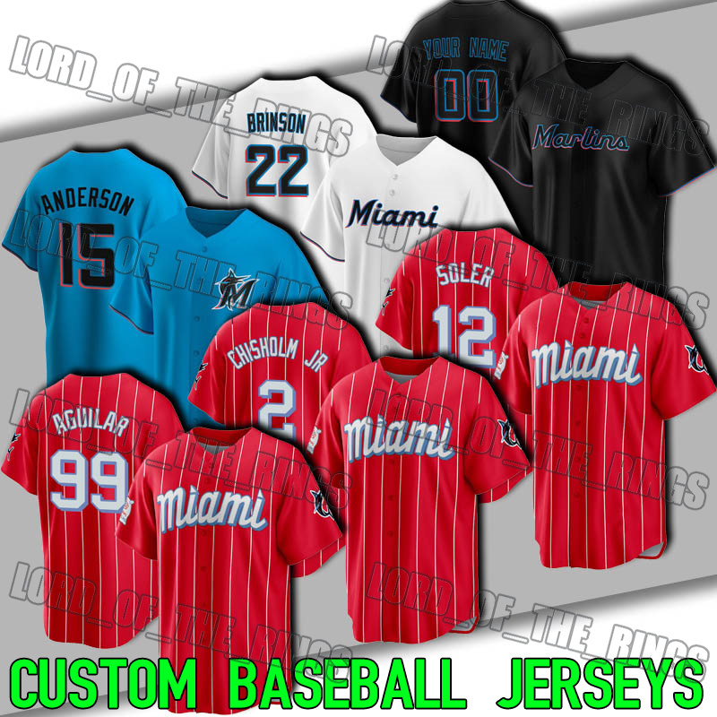 

Miami City Connect Baseball 99 Jesus Aguilar Jersey Jazz Chisholm Jr Brian Anderson Jorge Soler Jerseys Anthony Bass Miguel Rojas Sandy Alcantara, Man custom jersey (mly)